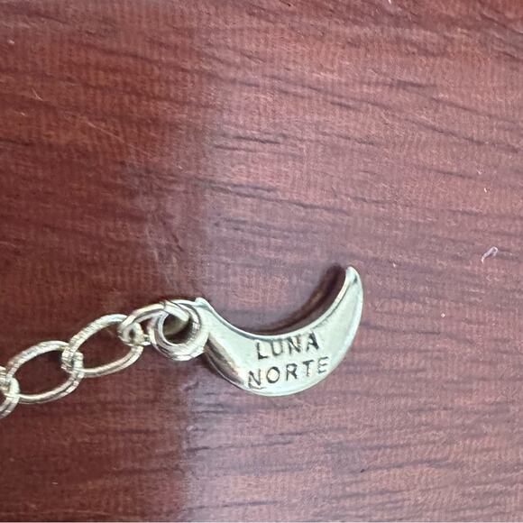 LUNA NORTE Druzy Quartz Necklace Gold tone Chain Minimalist - Picture 8 of 11